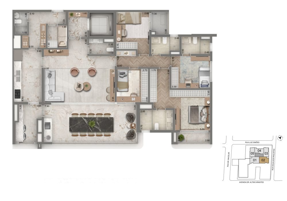 PLANTA 179M² PADRÃO